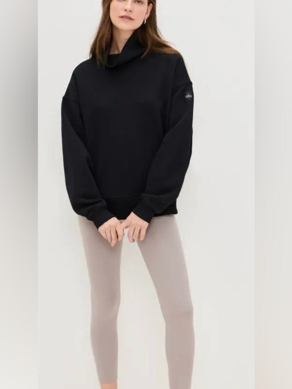 ALO Yoga Hazy Black Sweatshirt Size XS - Picture 2 of 13